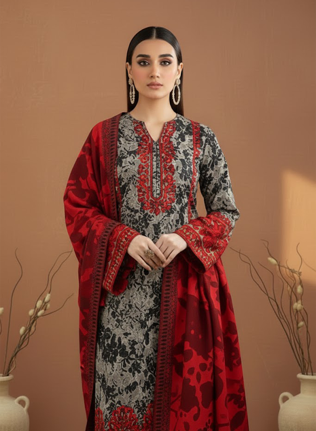 Ruby Charcoal Lawn 3PC