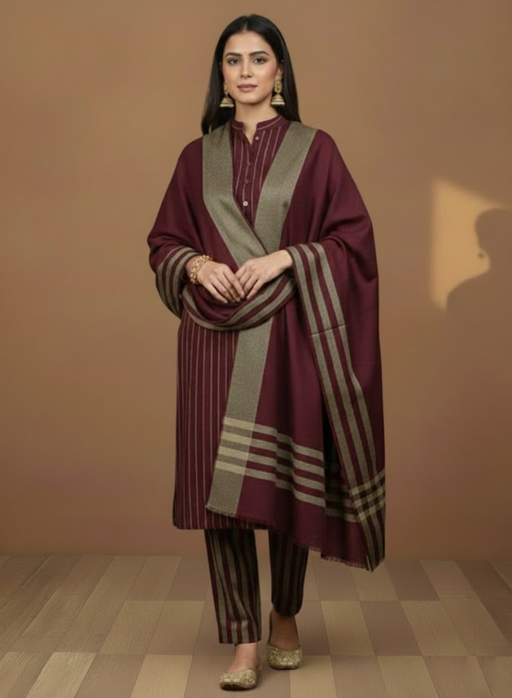 Midnight Pinstripe Lawn 3PC