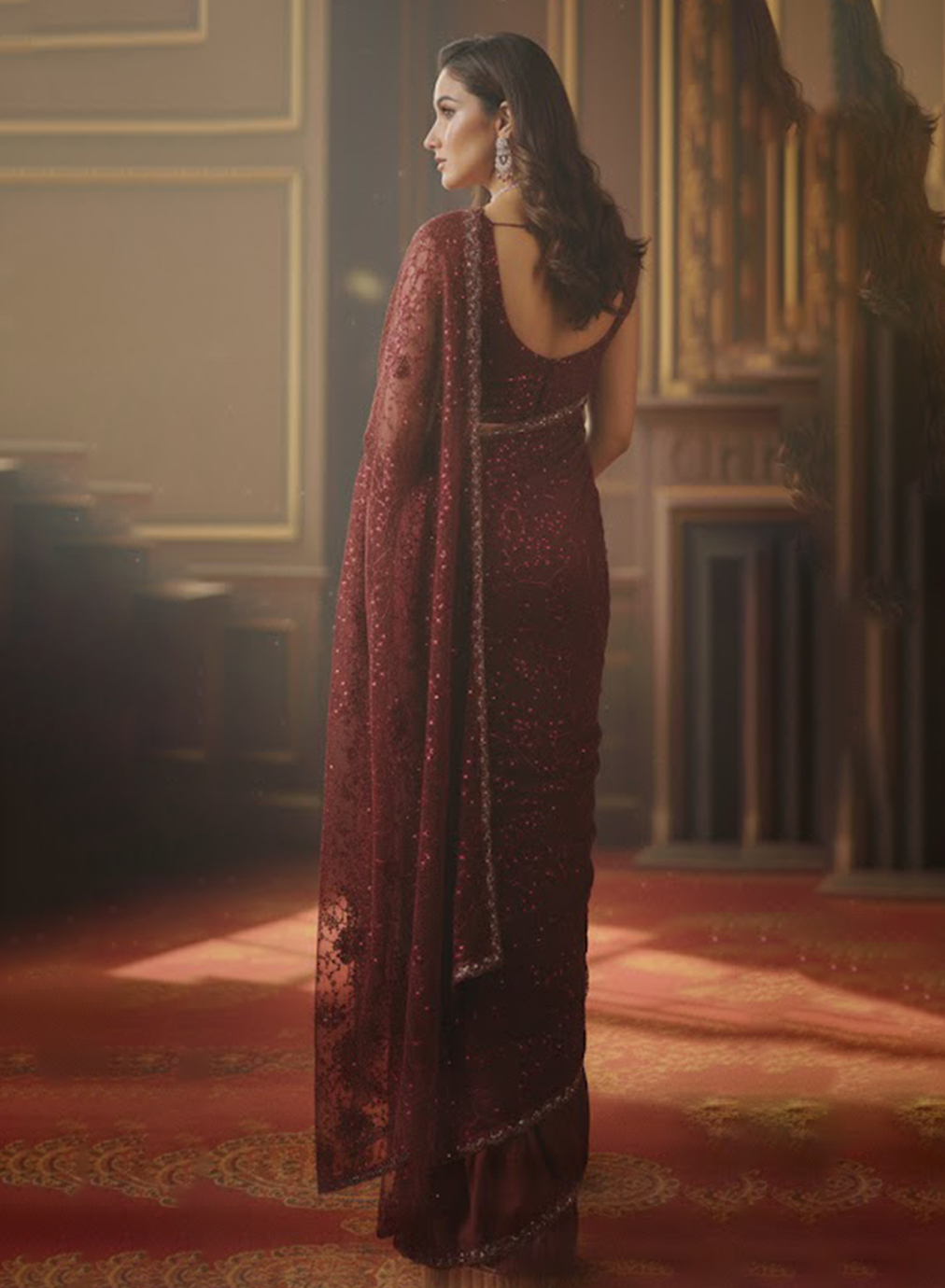 Crimson Royale Grace Saree