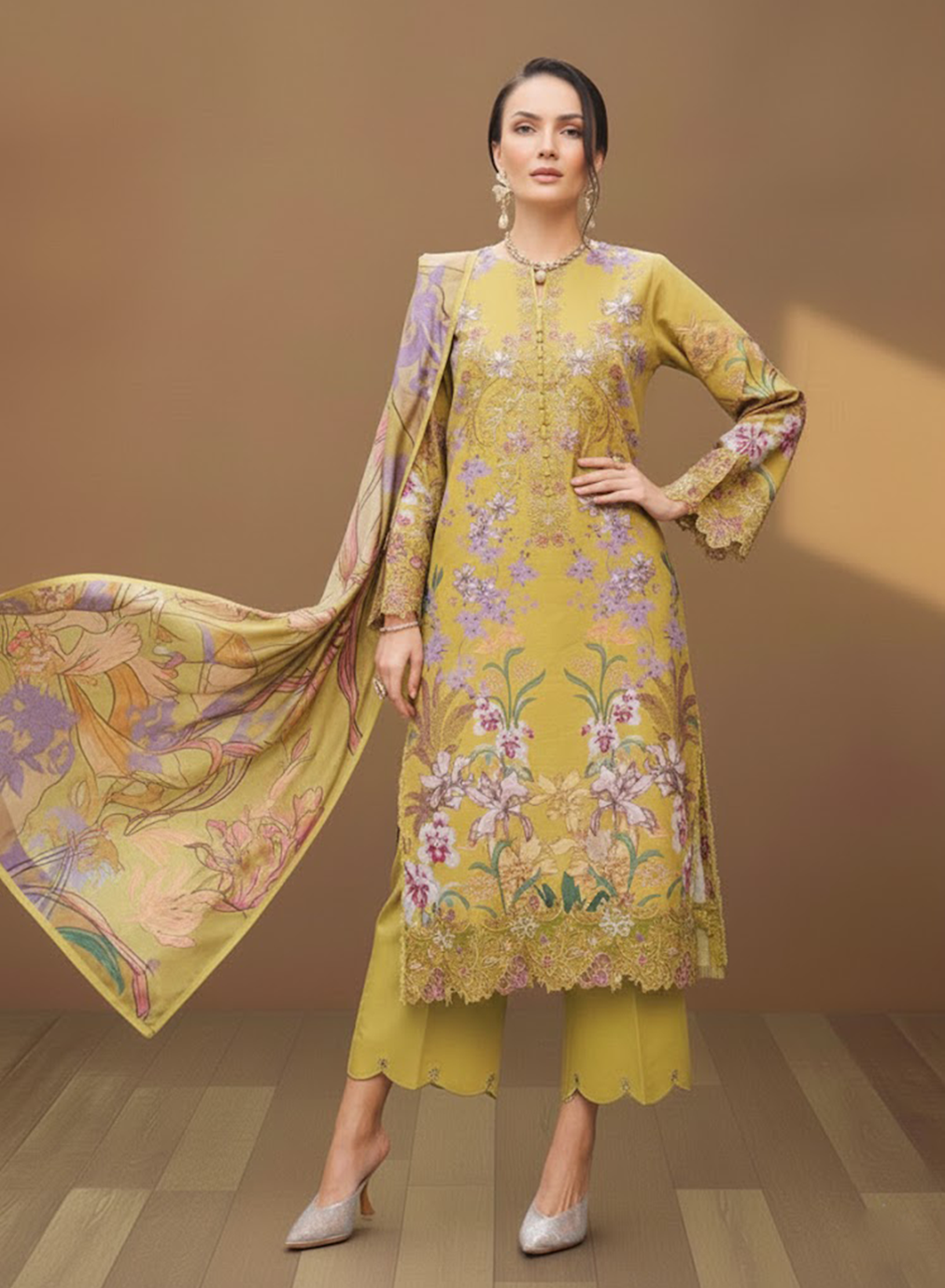 Musturd Mulberry Lawn 3PC