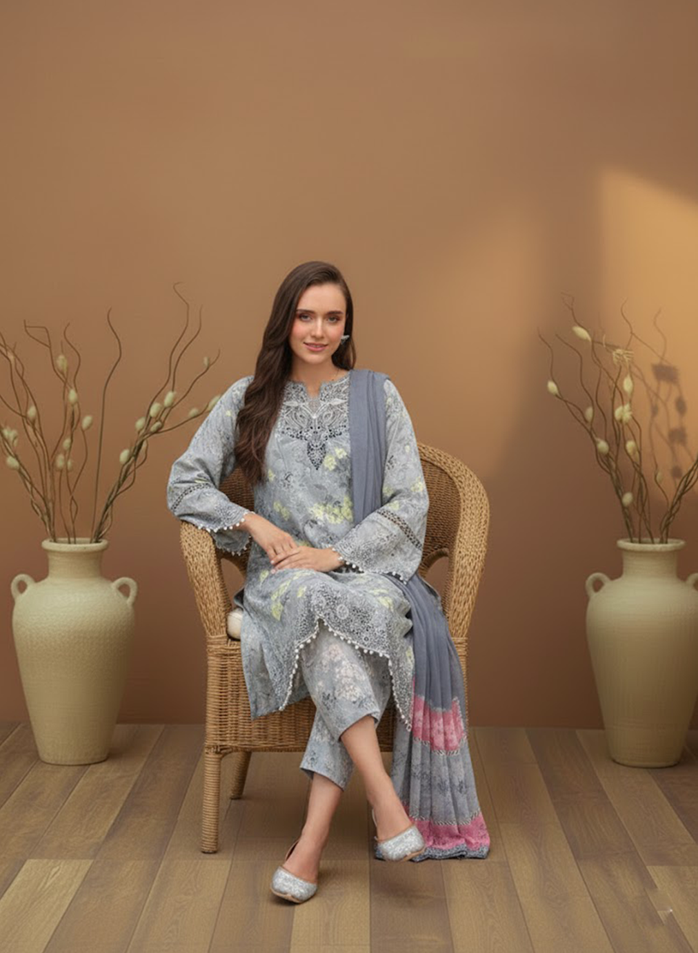 Chic Ethnic Lawn 3PC