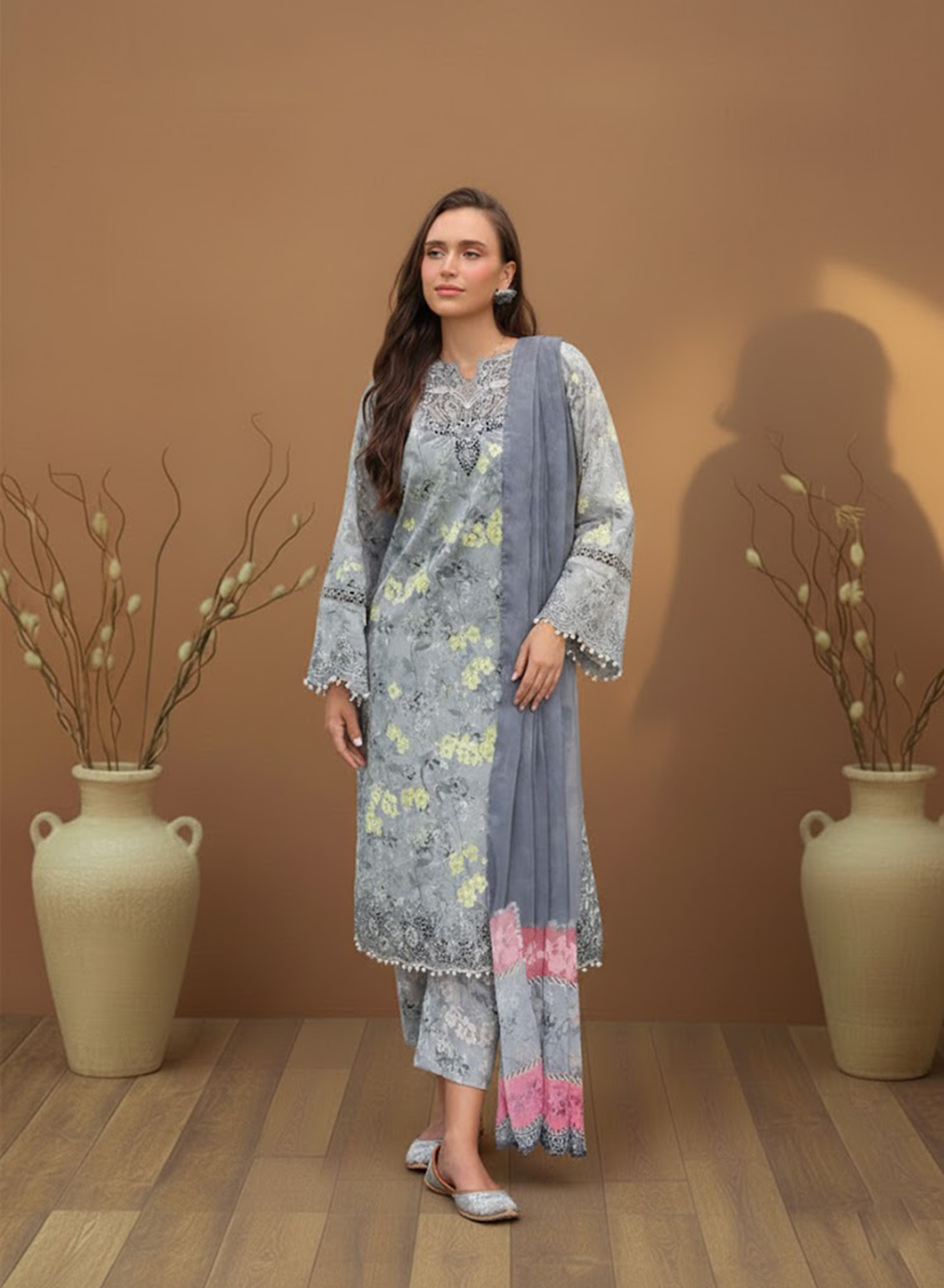 Chic Ethnic Lawn 3PC