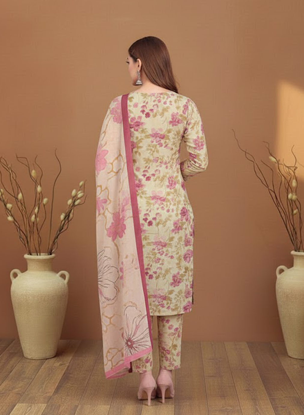 Beige Bloom Lawn 3PC